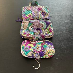 Vera Bradley travel toiletry bag, purple pattern